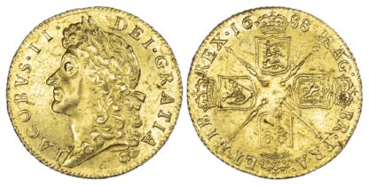 James II (1685-88), Guinea, 1688, second laureate head