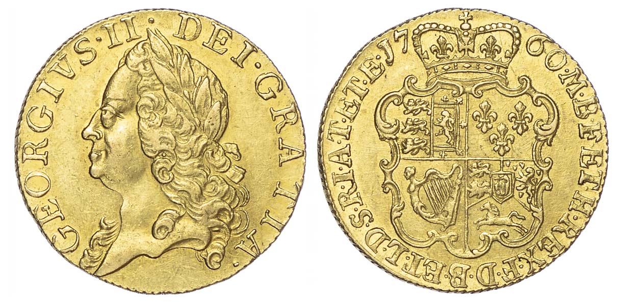 George II (1727-60), Guinea, 1760, older laureate head