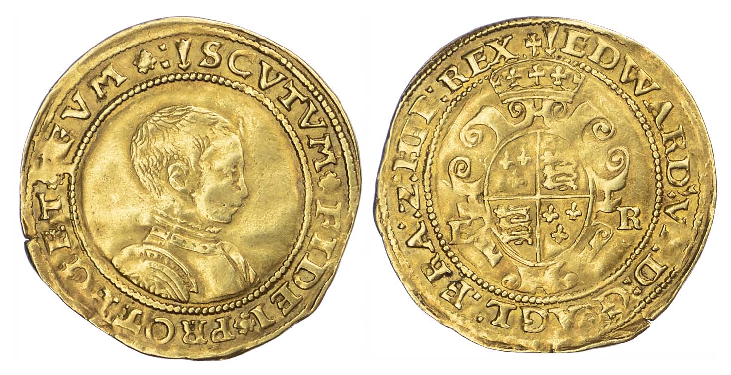 Edward VI (1547-53), Half Sovereign, second period, mintmark Arrow