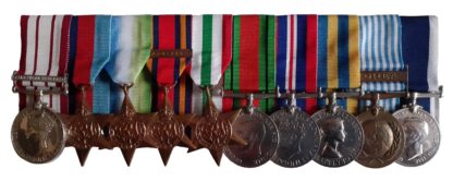 A Royal Navy, Palestine, Atlantic, Far East, Korea, Long Service Group of 10 awarded to Chief Petty Officer Telegraphist (A) Alfred Hirst Hayward