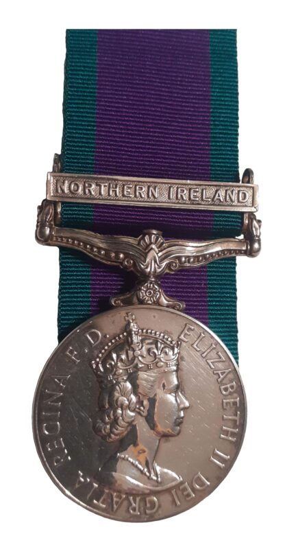General Service Medal,1962-2007, one clasp, Northern Ireland, to Fusilier R.C. Coxford