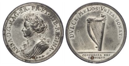 Mary (1702-1714), Concord of Britain 1711, Pewter medal