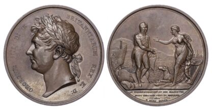 George IV. (1820-1830), Visit to Ireland 1821, Bronze medal
