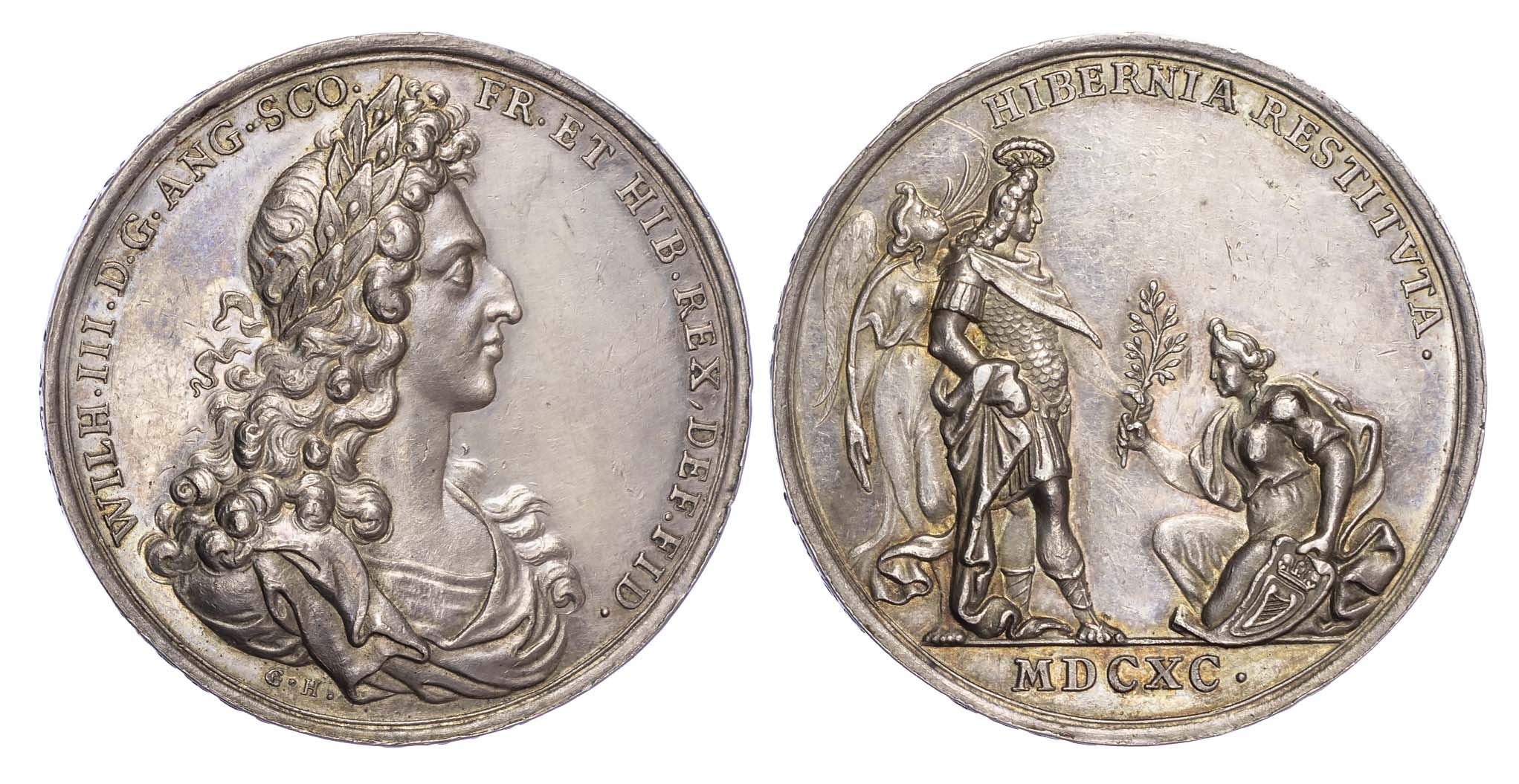 William & Mary (1688-1694), Amnesty in Ireland 1690, Silver Medal