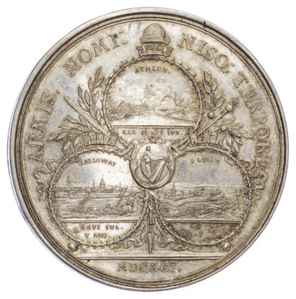 William and Mary (1688-1694), Athlone, Galway and Sligo Taken 1691, Silver medal