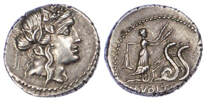 M. Volteius, Silver Denarius