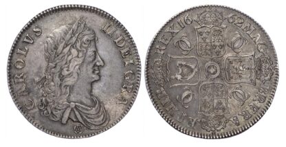 Charles II (1660-85), Crown, 1662, First Bust, Rose below