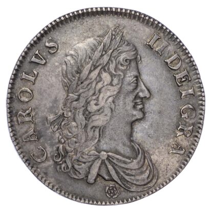 Charles II (1660-85), Crown, 1662, First Bust, Rose below