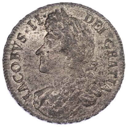 James II (1685-88), 1687 Crown, Second bust, Tertio edge
