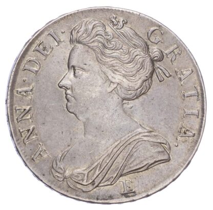 Anne (1702-14), Crown, 1707, E (Edinburgh) below, Sexto edge