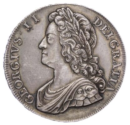 George II (1727-60), Crown, 1741, Roses in angles, young bust, edge Decimo Qvarto