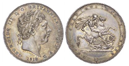 George III (1760-1820), Crown, 1818, LVIII edge