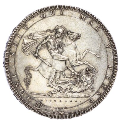 George III (1760-1820), Crown, 1818, LIX edge