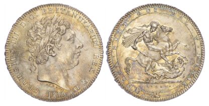 George III (1760-1820), Crown, 1819, LIX edge