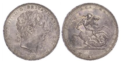 George III (1760-1820), Crown, 1819 LX (no stop after TUTAMEN)