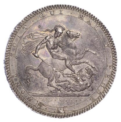 George III (1760-1820), Crown, 1819 LX (no stop after TUTAMEN)