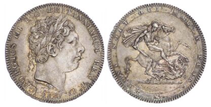 George III (1760-1820), Crown, 1820, LX edge