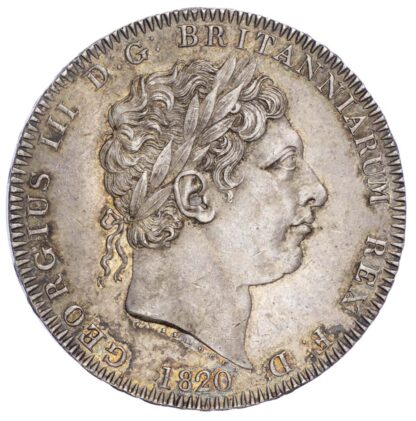 George III (1760-1820), Crown, 1820, LX edge