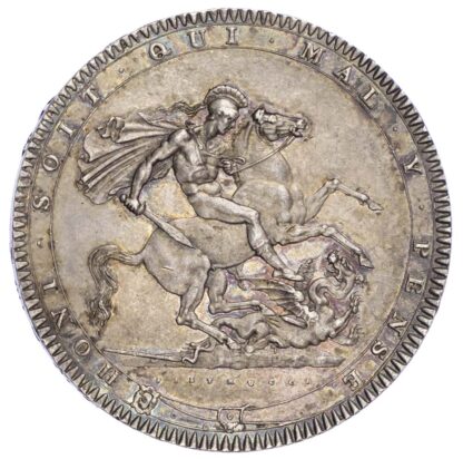 George III (1760-1820), Crown, 1820, LX edge