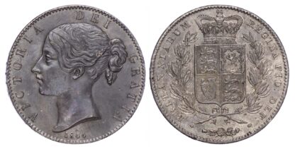 Victoria (1837-1901), Crown, 1844, young head, Cinquefoil stops