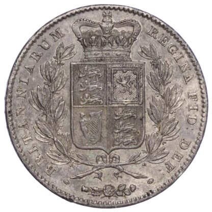 Victoria (1837-1901), Crown, 1844, young head, Cinquefoil stops