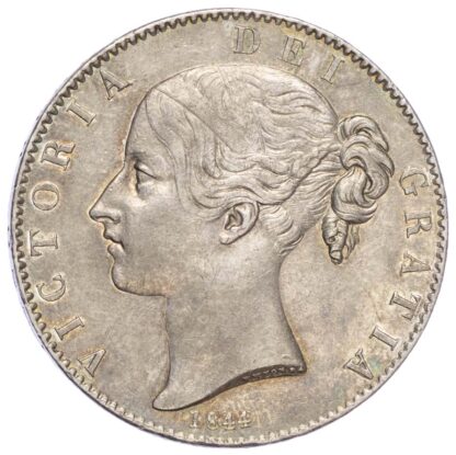 Victoria (1837-1901), Crown, 1844, young head, Cinquefoil stops