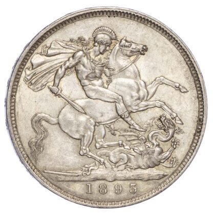 Victoria (1837-1901), Crown, 1893, LVI edge, Old veiled bust