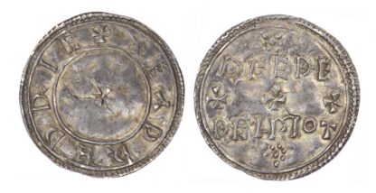 Eadred (946-955) Penny, two line type, Horizontal Rosettes, moneyer Regther