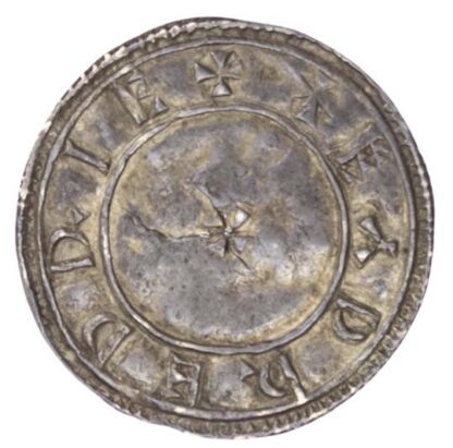 Eadred (946-955) Penny, two line type, Horizontal Rosettes, moneyer Regther