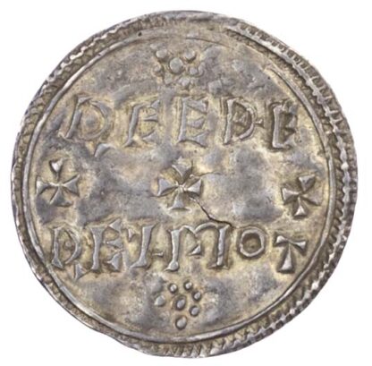 Eadred (946-955) Penny, two line type, Horizontal Rosettes, moneyer Regther