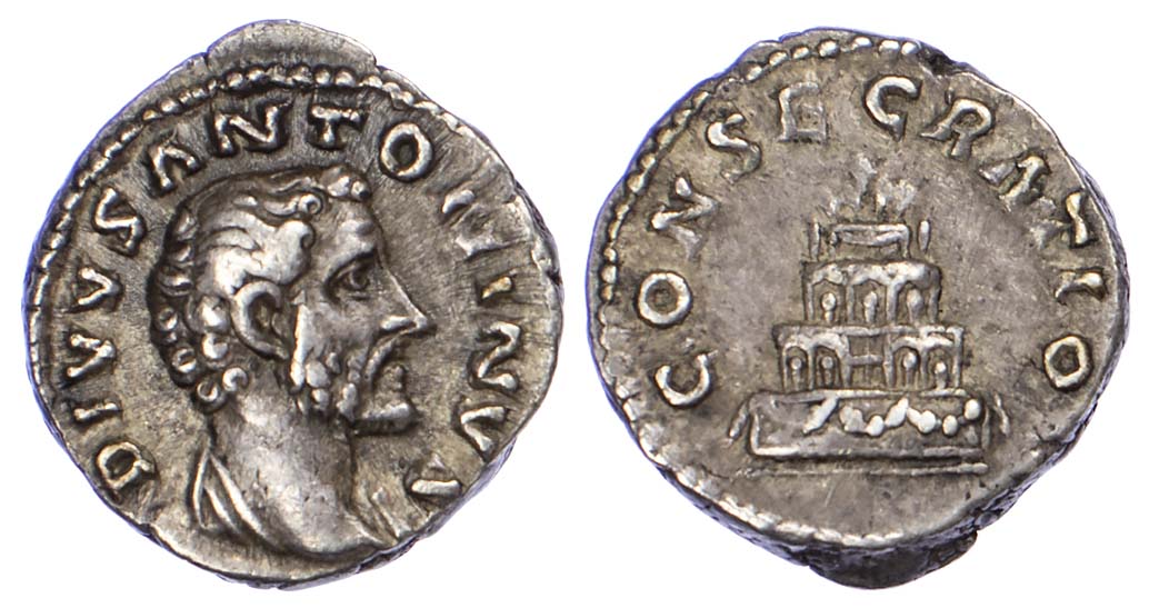 Divus Antoninus Pius, Silver Denarius | Baldwin's