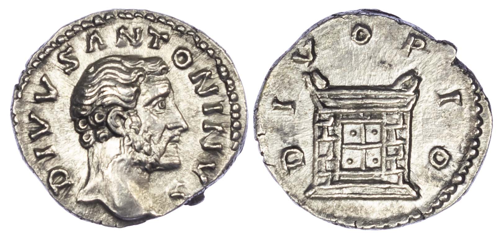 Divus Antoninus Pius, Silver Denarius