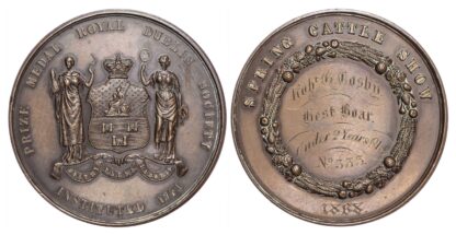 Royal Dublin Society Spring Cattle Show 1868, a Bronze prize medal