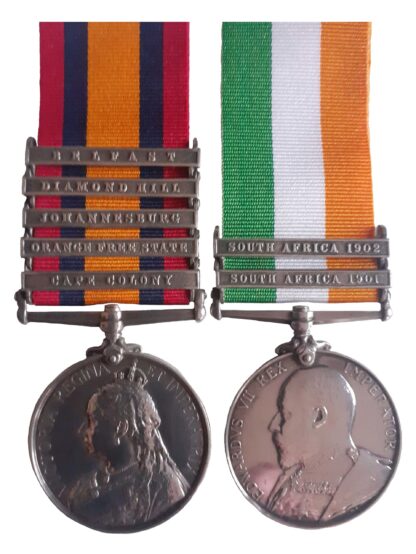 A King and Queen South Africa Pair to Private E. O'Brien