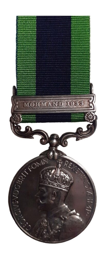 India General Service Medal 1908-35, one clasp, Mohmand 1933 awarded to Havildar Fateh Mohd