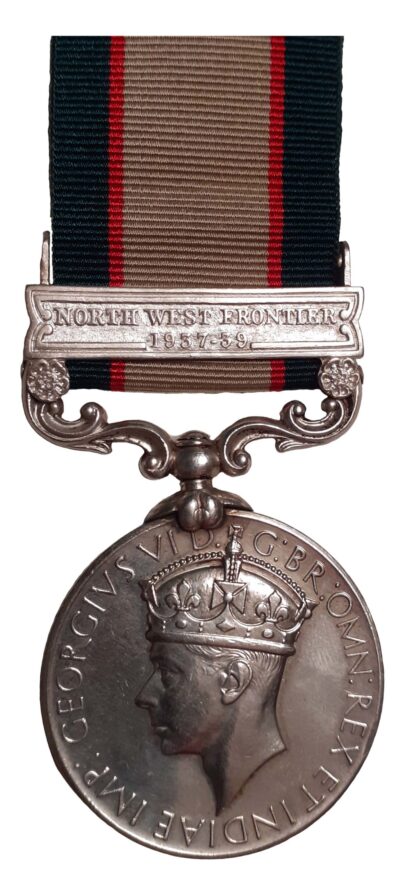 India General Service Medal, 1937-39, one clasp, North West Frontier 1937-39 to Head Quarters Police Sepoy Rahim Gul