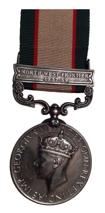 India General Service Medal 1936-39, one clasp, North West Frontier 1937-39, to Sepoy Ghulam Jaffar