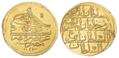 Ottoman Empire, Egypt, Mahmud I, Gold Zeri Mahbub (1143h/1730 AD)
