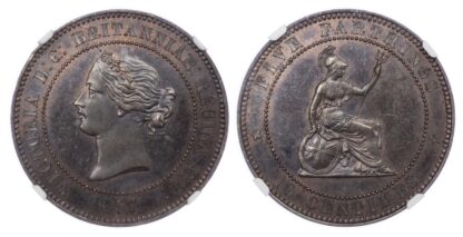 1857 Decimal Pattern Five Farthings - 10 Centimes