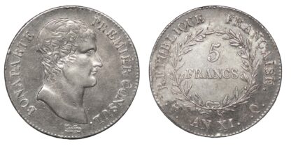 France, Napoleon (1792-1804), 5 Francs, 1803