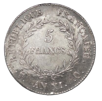 France, Napoleon (1792-1804), 5 Francs, 1803