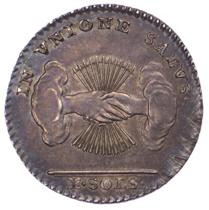 Belgium, United States of Belgium, Silver 10 Sols, 1790
