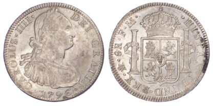Mexico (colonial), Silver 8 Reales, Carlos IV (1788-1808), 1796