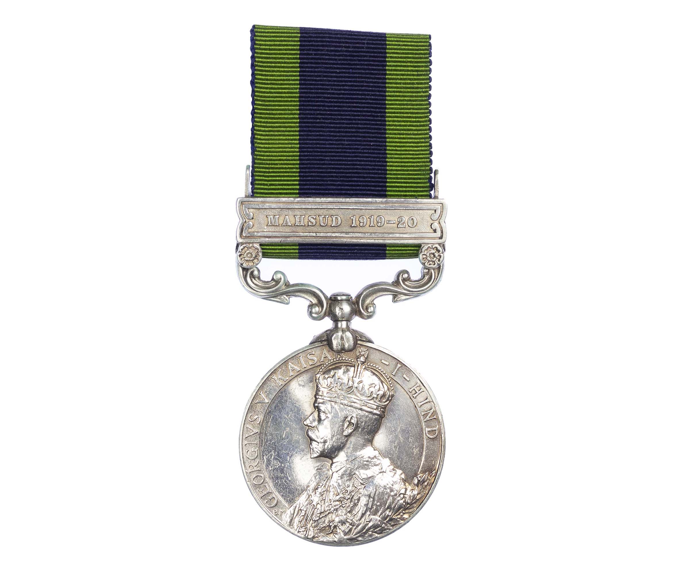 India General Service Medal 1908-1935, GVR, one clasp Mahsud 1919-20, to Sepoy Shamash Khan