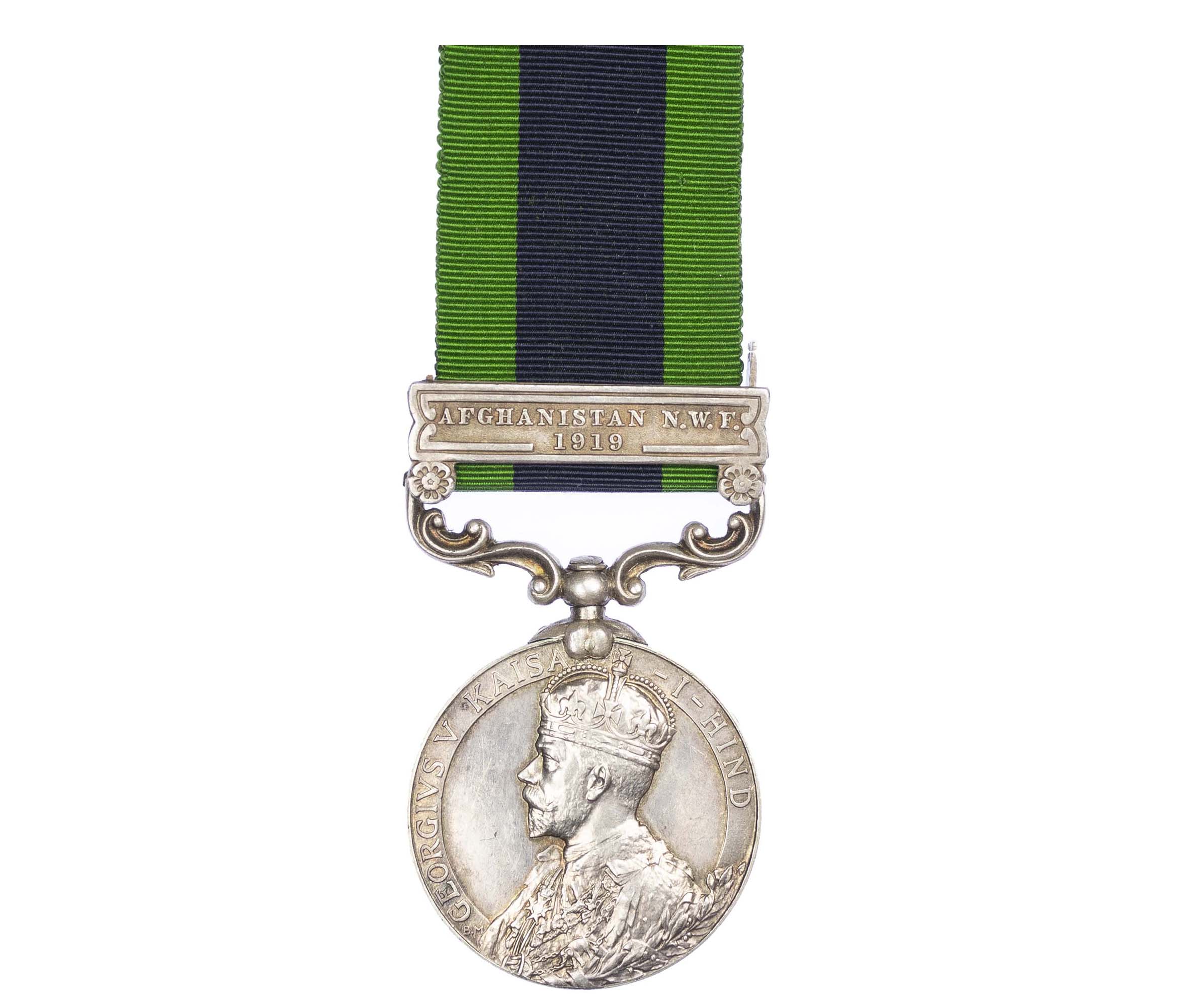 India General Service Medal, 1908-35, one clasp, Afghanistan N.W.F. 1919 to Private Albert Grainger Brown