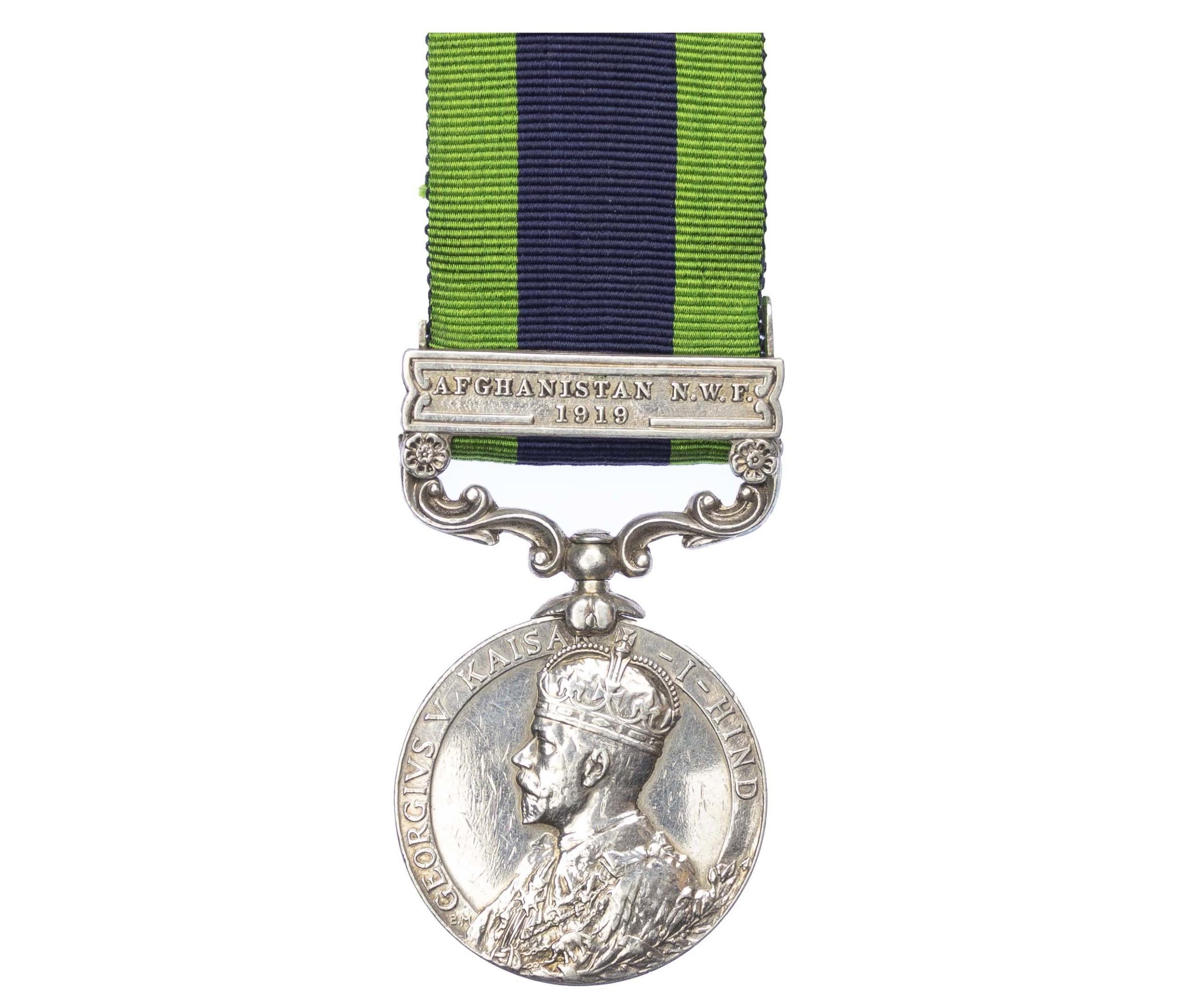 India General Service Medal, 1908-35, one clasp, Afghanistan N.W.F. 1919 to Private P. Kirk