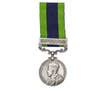 India General service Medal, 1908-35, one clasp, North West Frontier 1935 to Gunner H. Pass