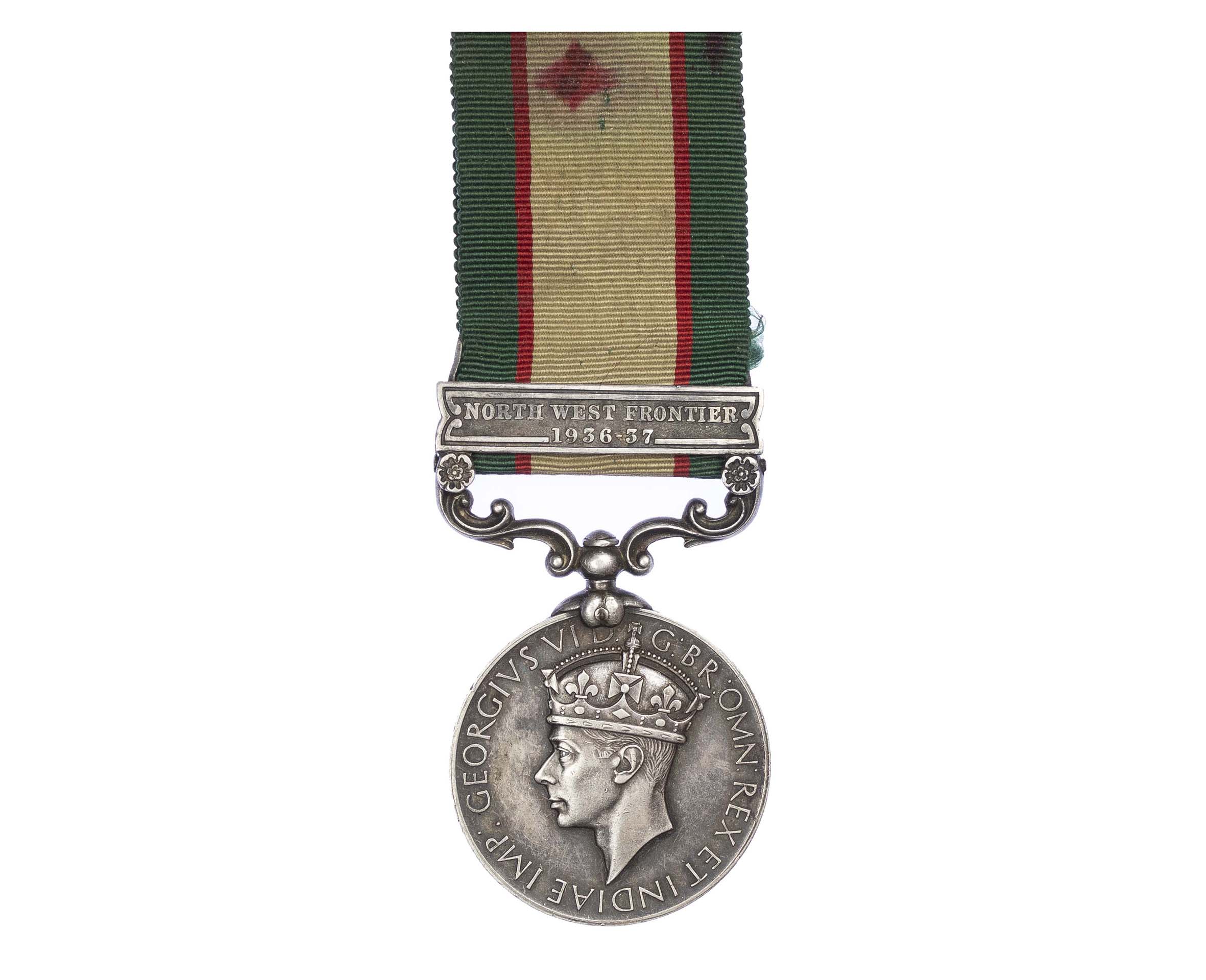 India General Service Medal 1936-1939, one clasp North West Frontier 1936-37, to Havildar Mohd Zaman