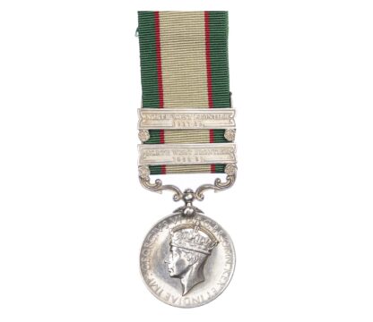 India General Service Medal 1936-1939, two clasps, to Driver Haq Nawaz