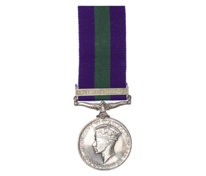 General Service Medal 1918-62, GVIR, one clasp Palestine1945-48 to B. Constable G. A. Head